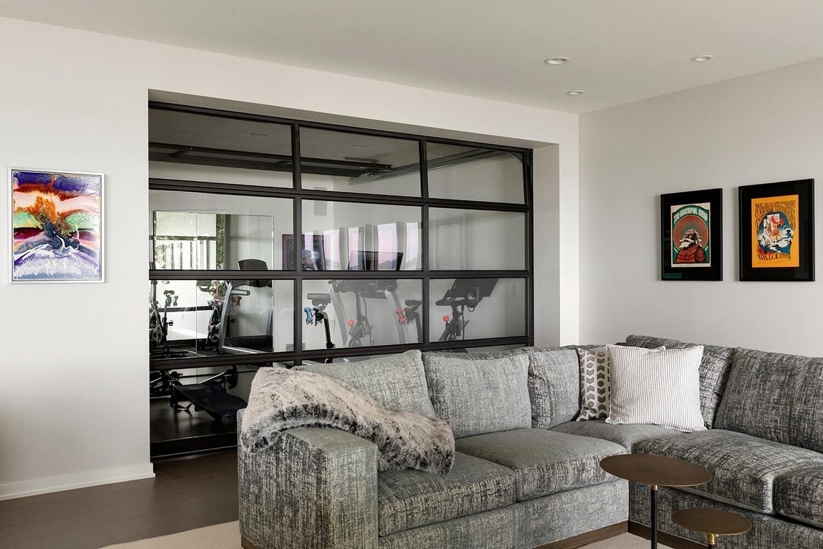 Twin Cities home with spacious living area overlooking the lake, designed by MA Peterson
