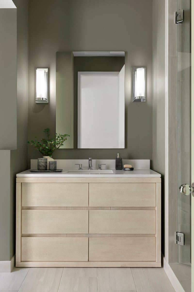 green modern tone bathroom